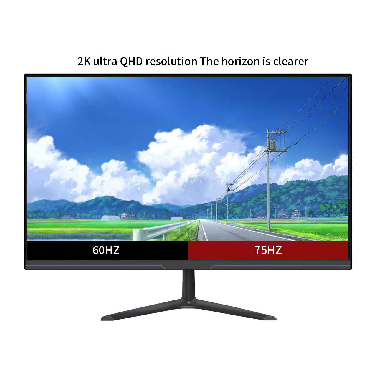 LUCKYFIVE 24 Inch 2K 75Hz Flat Monitor Monitors Luckyfive   