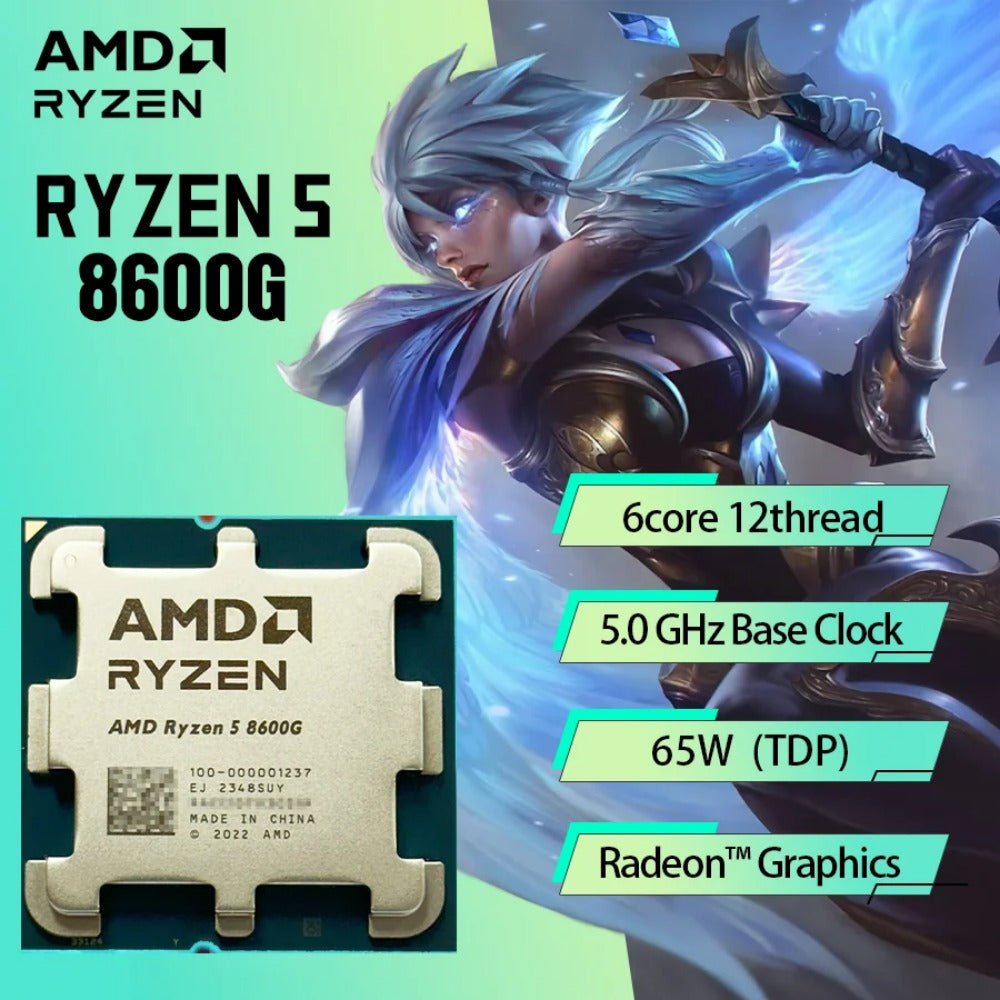 New AMD Ryzen 5 8600G CPU AM5 R5 8600G 65W L3=22MB Integrated Graphics Processor 4.2GHz 6-Core 12-Thread CPU Processor 4NM  AMD   