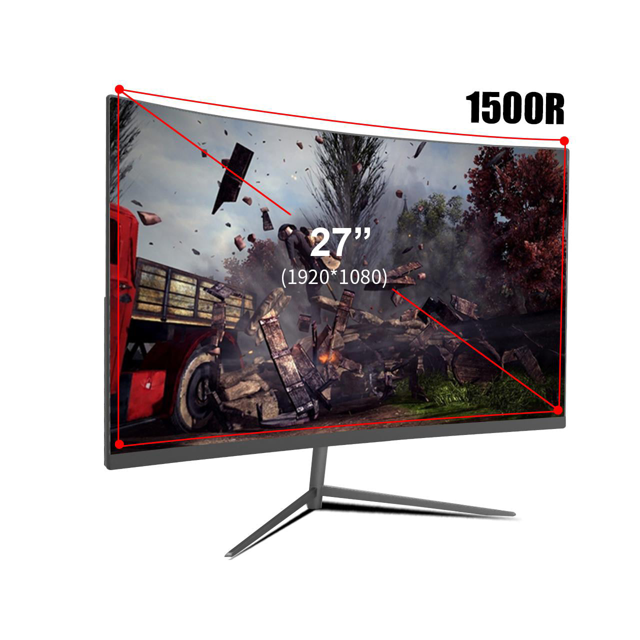 LGLO 27'' 1920 x 1080 165Hz Curved Gaming Monitor Monitors LGLO   