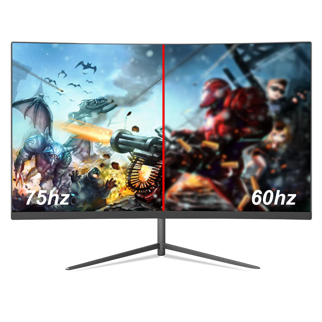 LUCKYFIVE 27 Inch 1K 75Hz 99%sRGB 1920 x1080P Gaming Monitor with 178° Wide Viewing Angle, Built-in Speakers, Support HDMI and VGA, VESA Mountable Monitors Luckyfive   