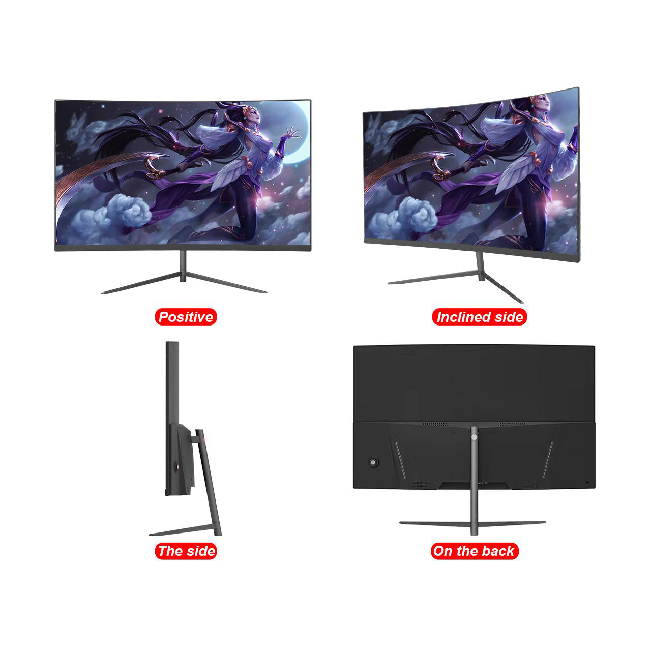 LGLO Gaming 27 Inch 2560 x 1440  Adjustable Curved Gaming Monitor Monitors LGLO   