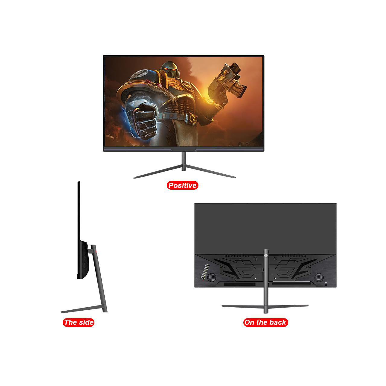 LUCKYFIVE 27 Inch 75Hz FHD 1080P Computer Monitor, IPS Panel, Support HDMI And VGA, 3-Sided Border-Less Monitors Luckyfive   