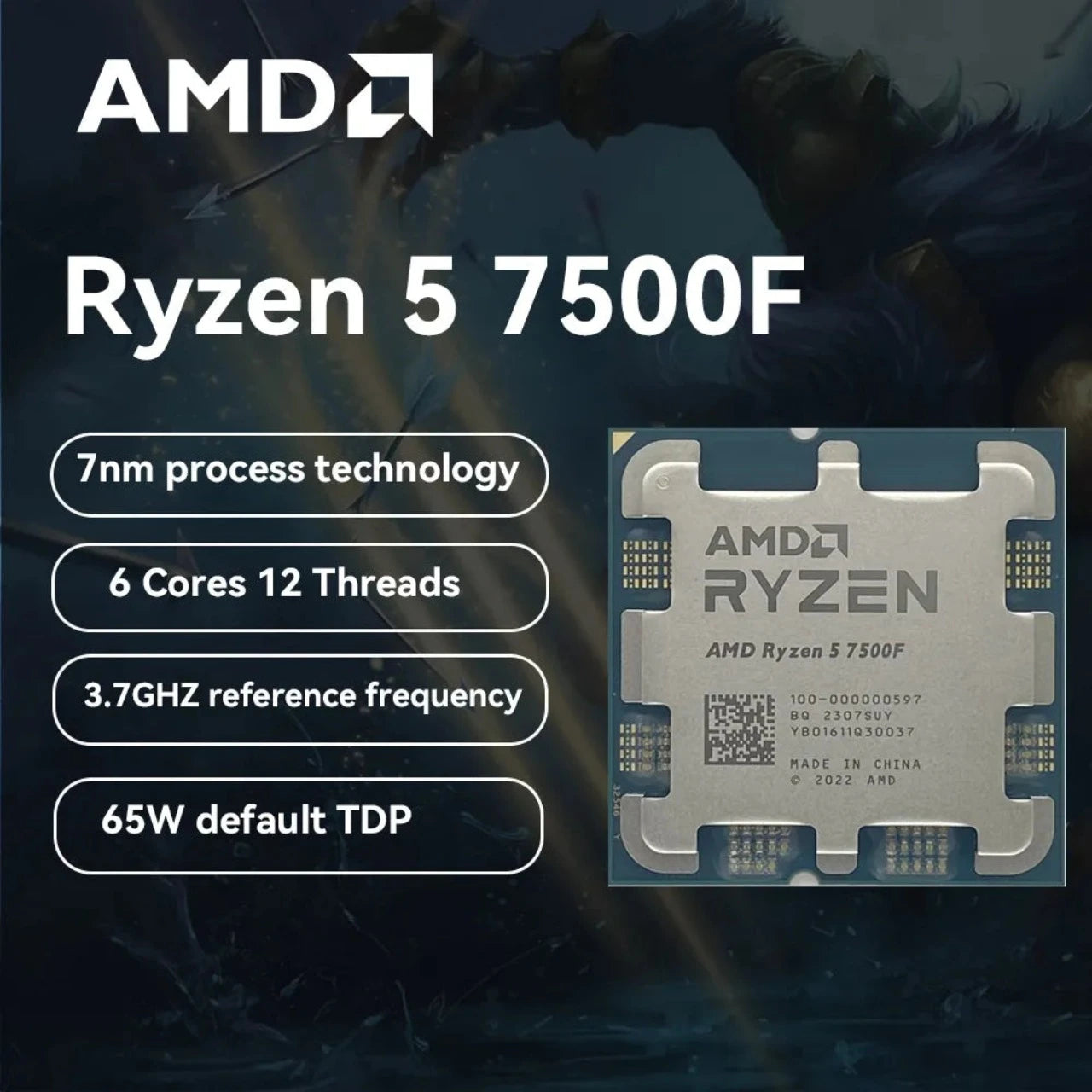 AMD Ryzen 5 7500F R5 7500  CPU Processor  AMD   