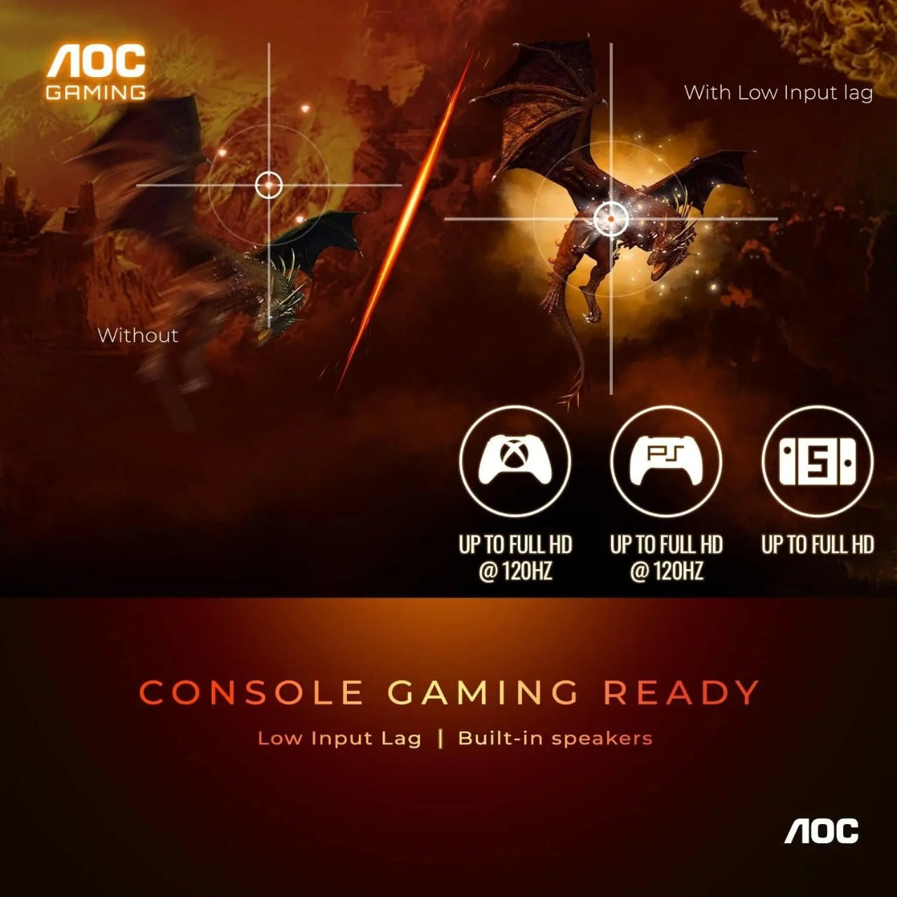 AOC 27" Curved Frameless Ultra-Fast Gaming Monitor  AOC   